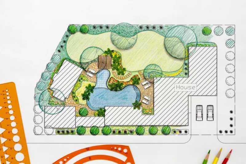 Trädgård design
